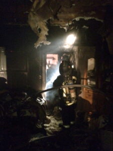 Firefighters battle an early morning blaze at 306 Hunter St. in Fredericksburg. Photo courtesy of the Fredericksburg Fire Department.
