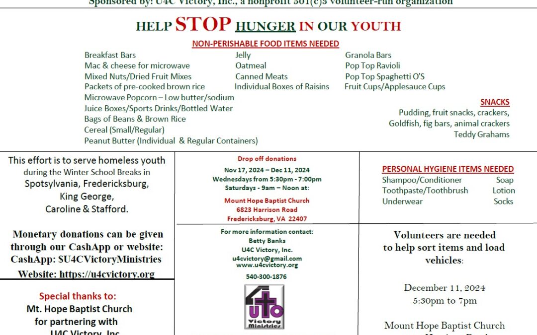 2024 Christmas Break Food Drive