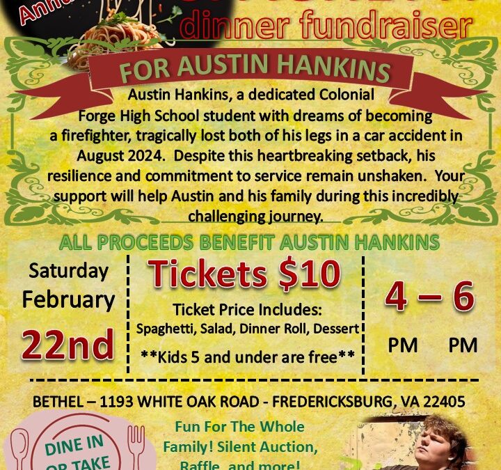 Spaghetti Dinner to support Austin Hankins