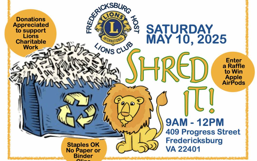 Fredericksburg Host Lions Club Shred Event