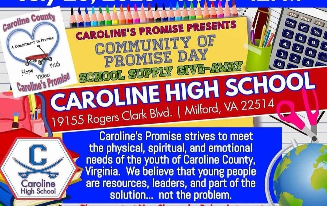 Area school supply drives kick off Saturday with annual Caroline’s Promise event