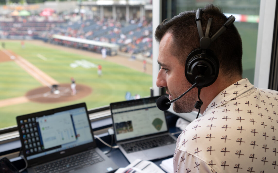 Eric Bach has given a play-by-play of his experience as a gay man in baseball. Now, the voice of the FredNats wants to talk shop.
