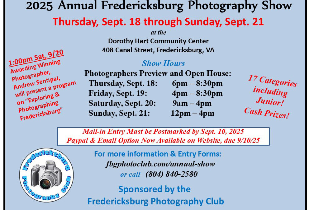 2025 Fredericksburg Photography Show