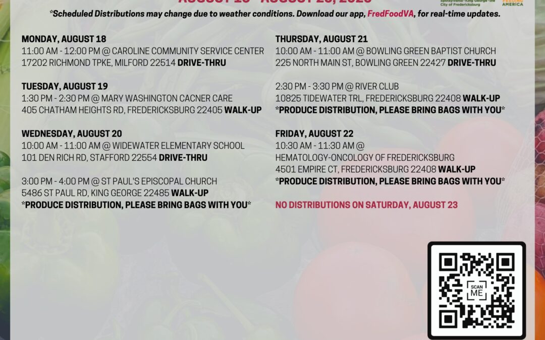 Food Bank distribution this week