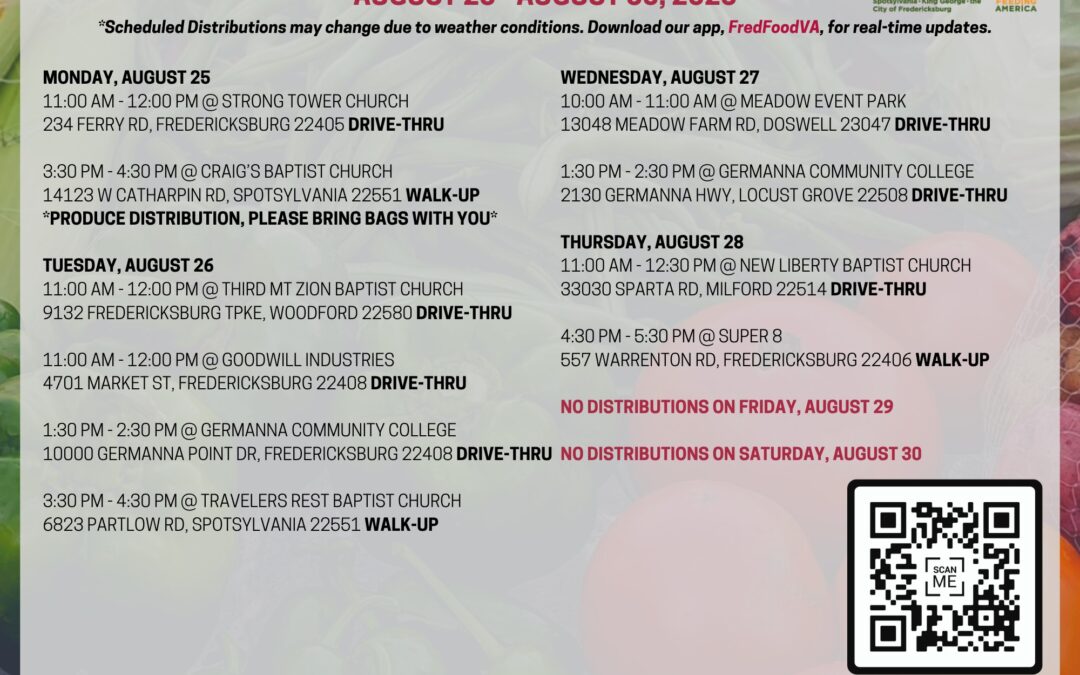 Food Bank distribution this week