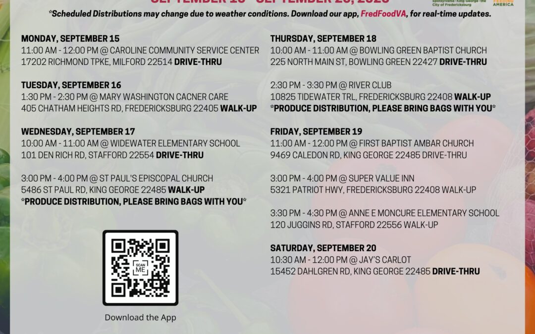 Food Bank distribution this week