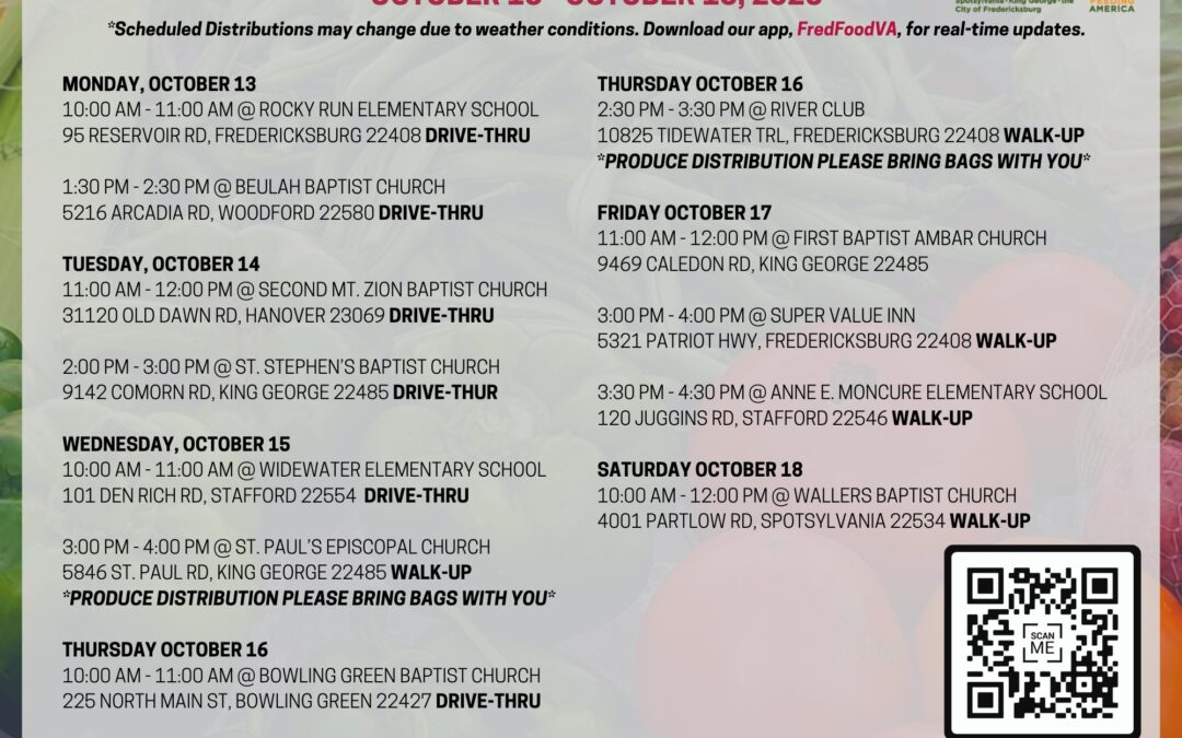 Food Bank distribution this week