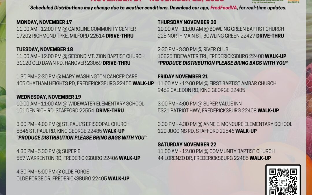 Food Bank distribution this week