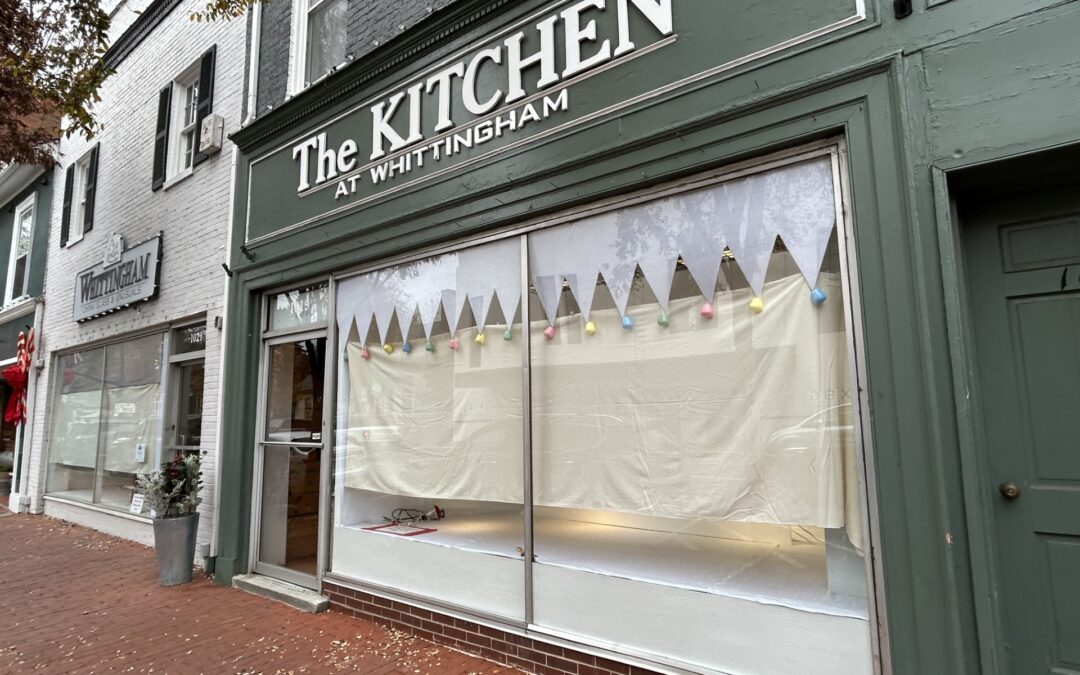 Away from the public eye, Whittingham’s Christmas windows are being created!