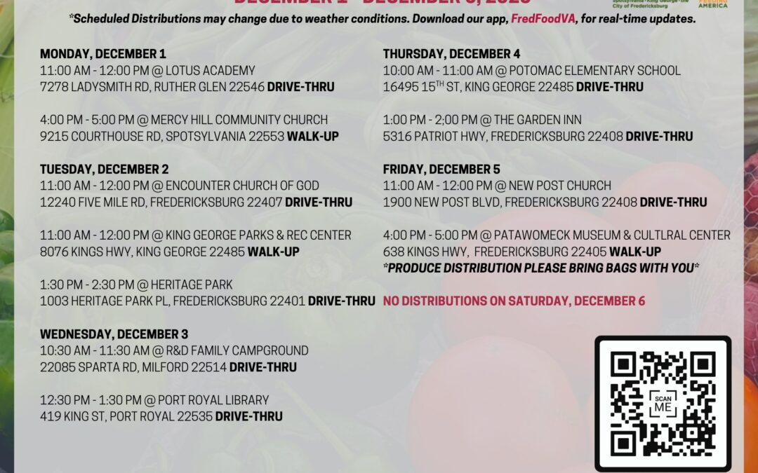 Food Bank distribution this week