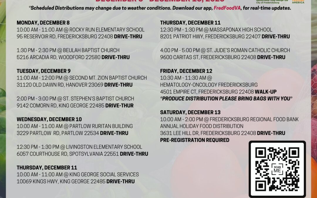 Food Bank distribution this week