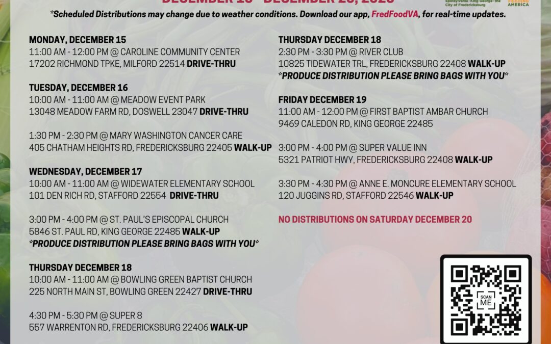 Food Bank distribution this week