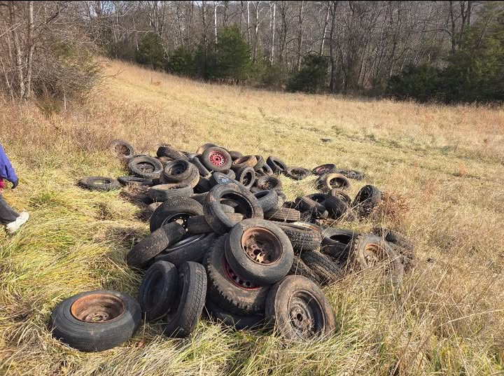 Illegal dumping leaves 110 tires along Route 33 in Orange County