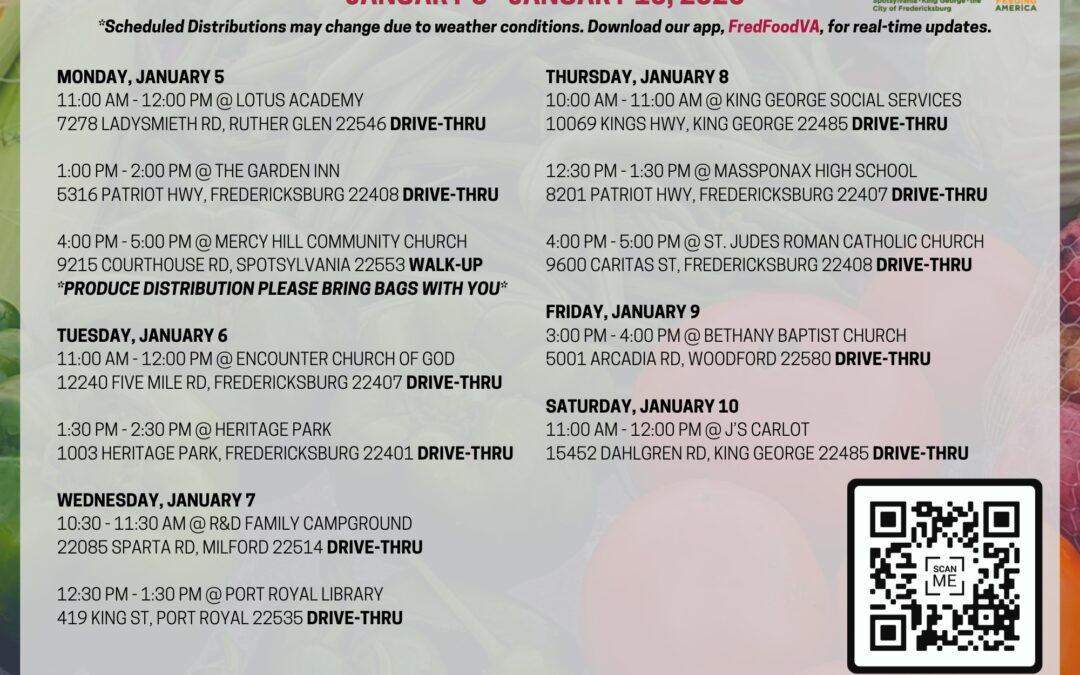 Food Bank distribution this week