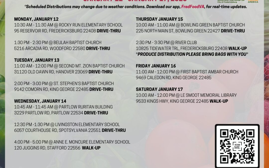 Food Bank distribution this week