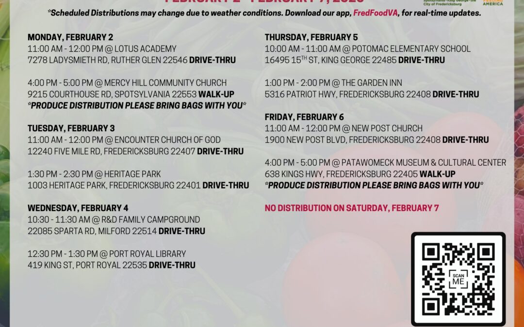 Food Bank distribution this week