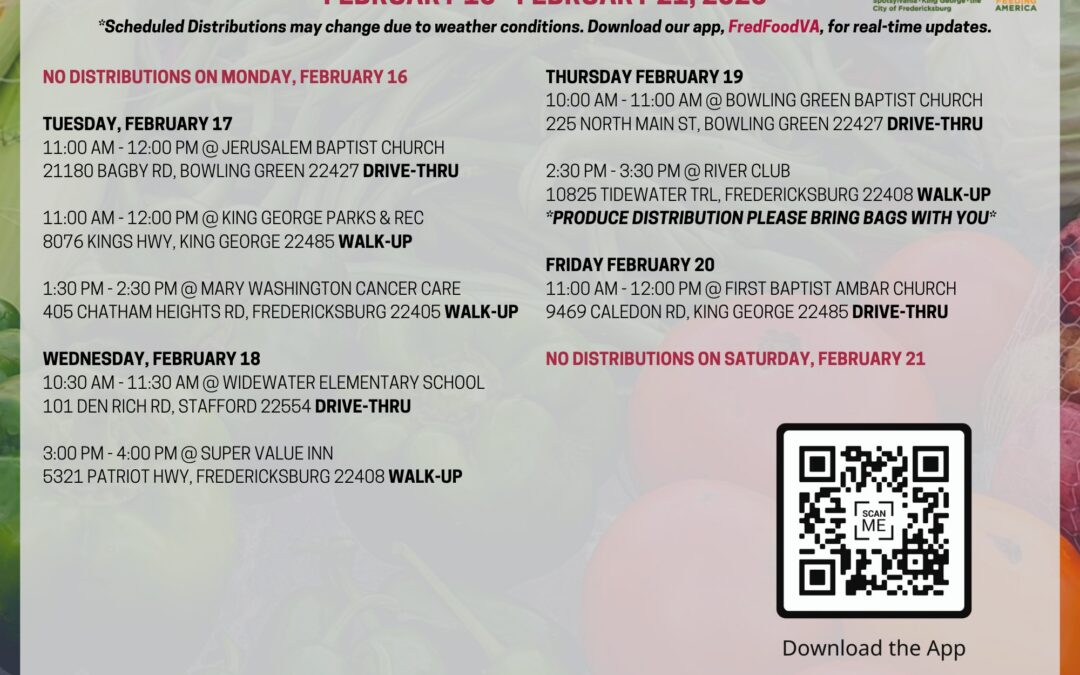 Food Bank distribution this week