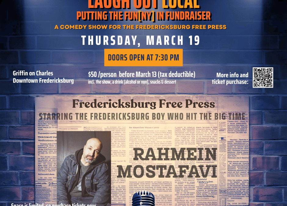 Laugh Out Local: A fundraiser for the Fredericksburg Free Press