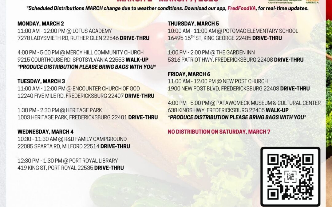 Food Bank distribution this week