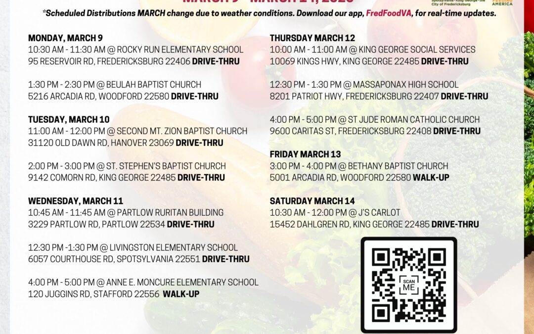 Food Bank distribution this week