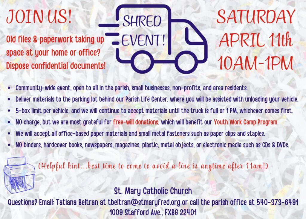 Shred-It! Free Shredding Event.