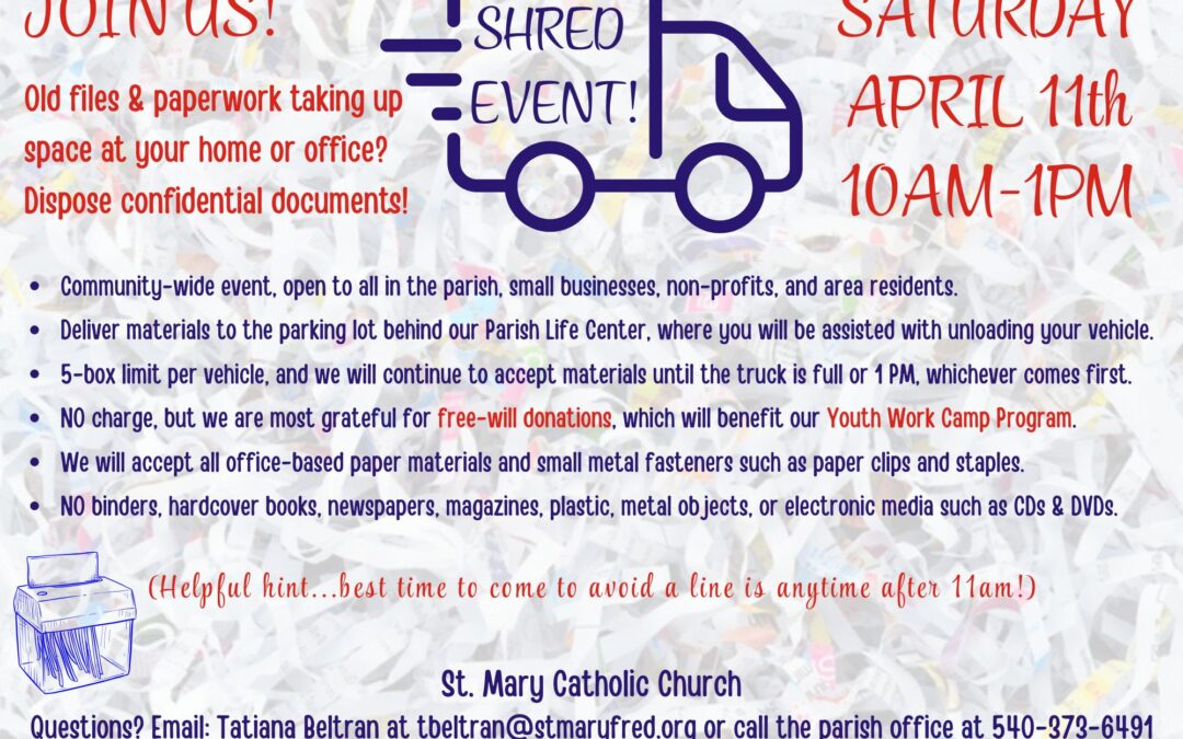 Shred-It! Free Shredding Event.