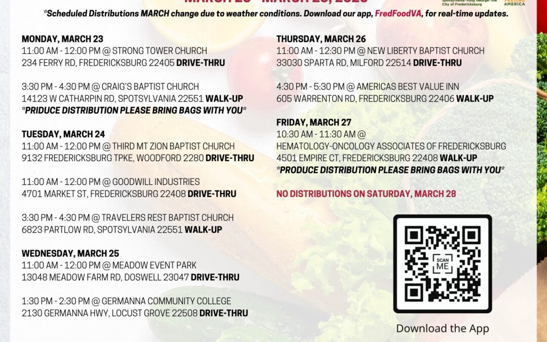 Food Bank distribution this week