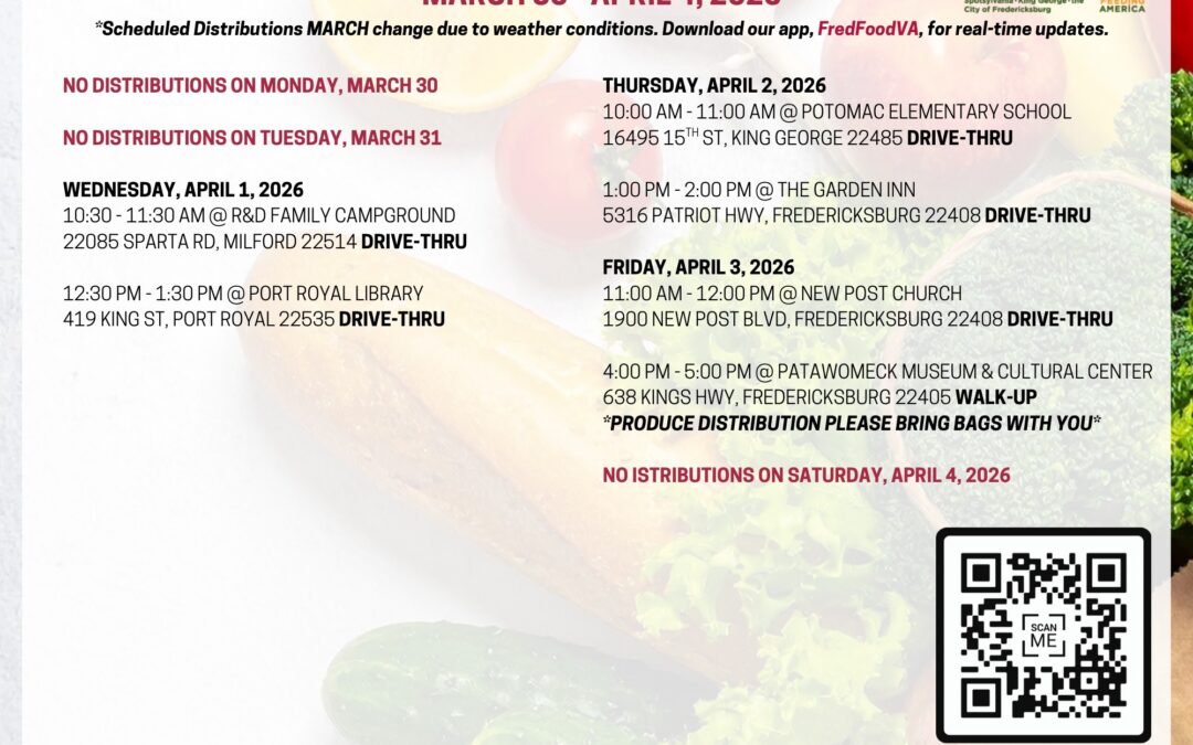 Food Bank distribution this week