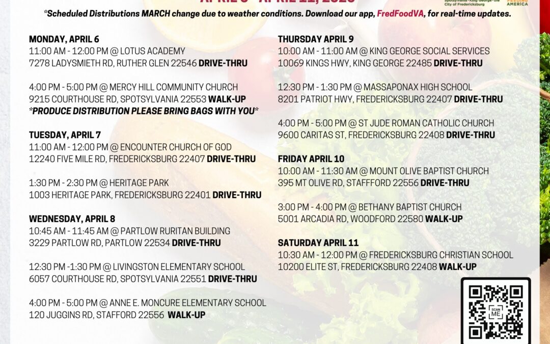 Food Bank distribution this week