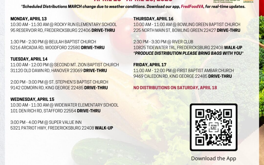 Food Bank distribution this week