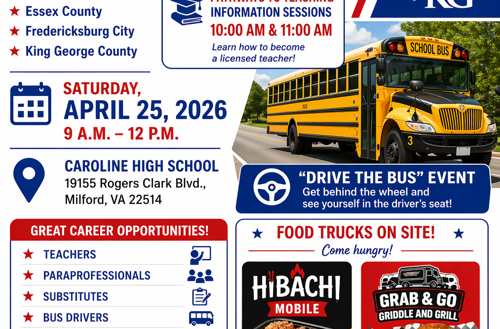Caroline County Public Schools hosting Region III job fair on Saturday morning