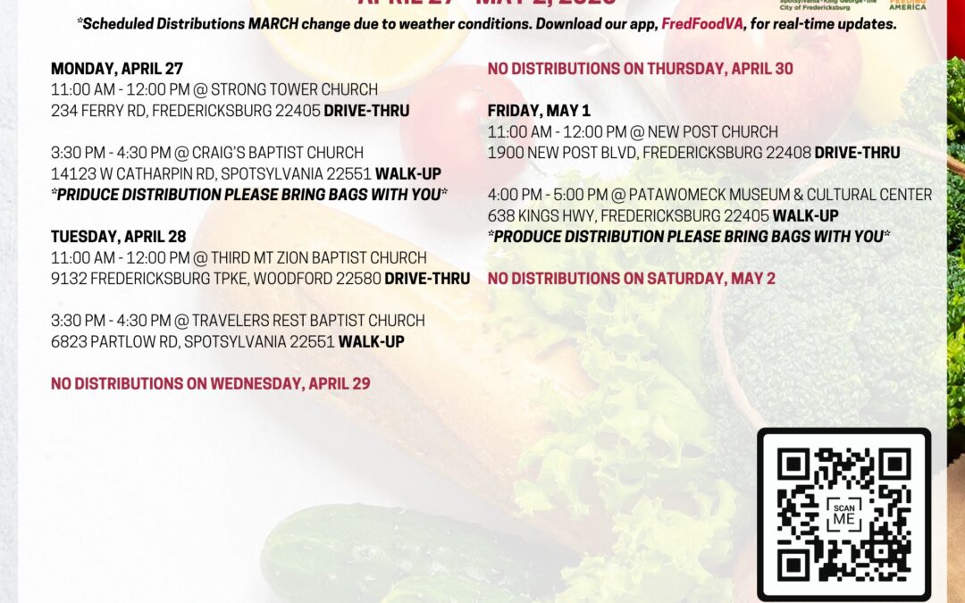 Food Bank distribution this week