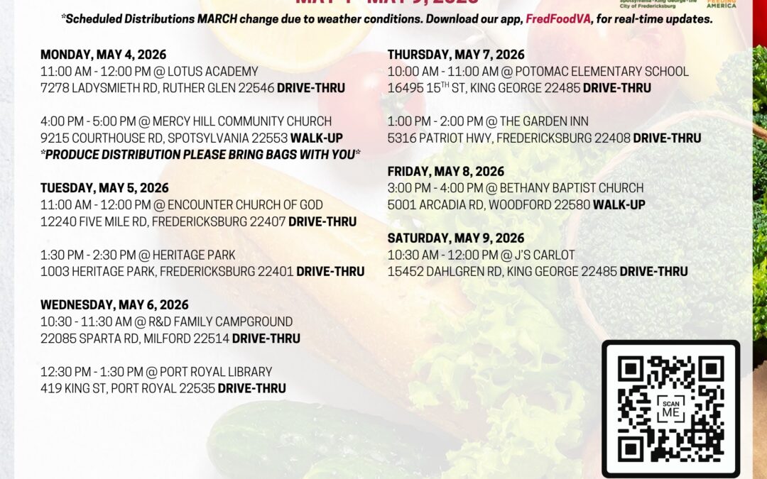 Food Bank distribution this week