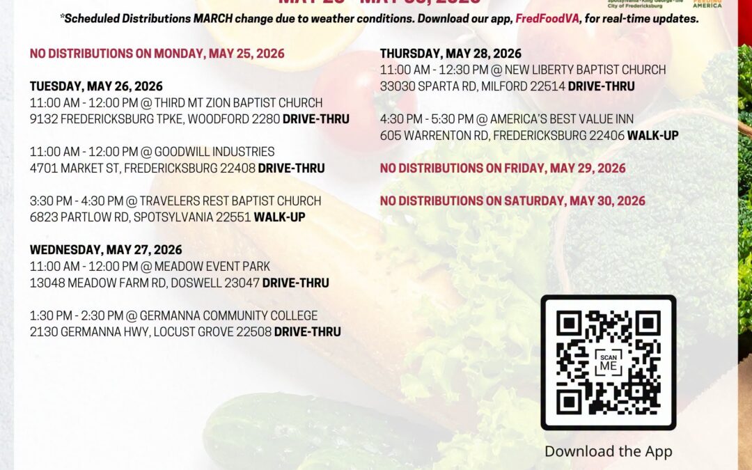 Food Bank distribution this week