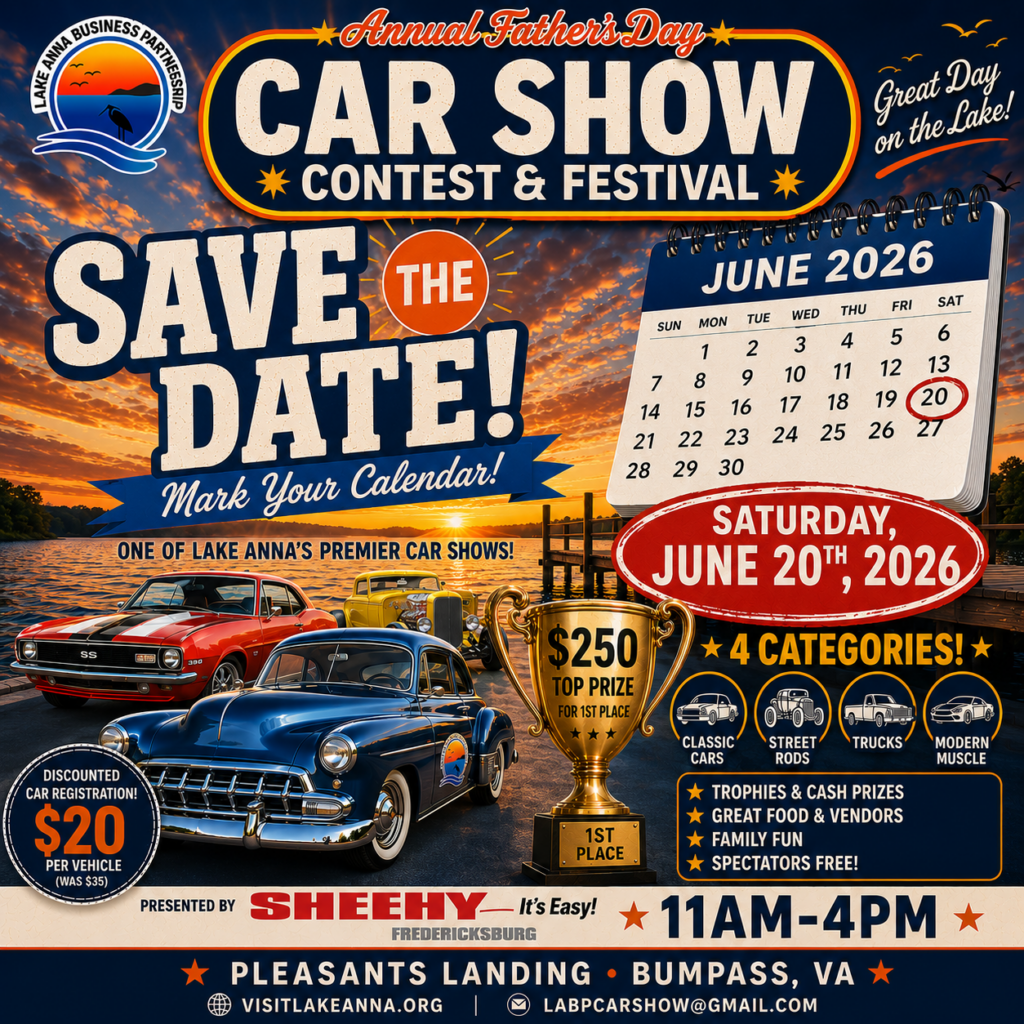 Lake Anna Business Partnership Annual Father’s Day Car Show Contest & Festival