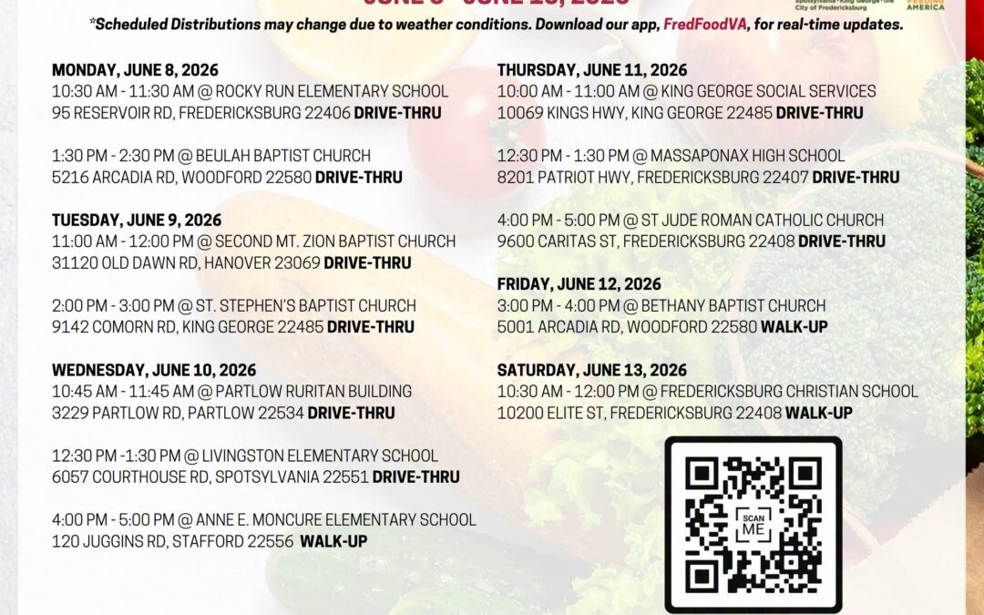 Food Bank distribution this week