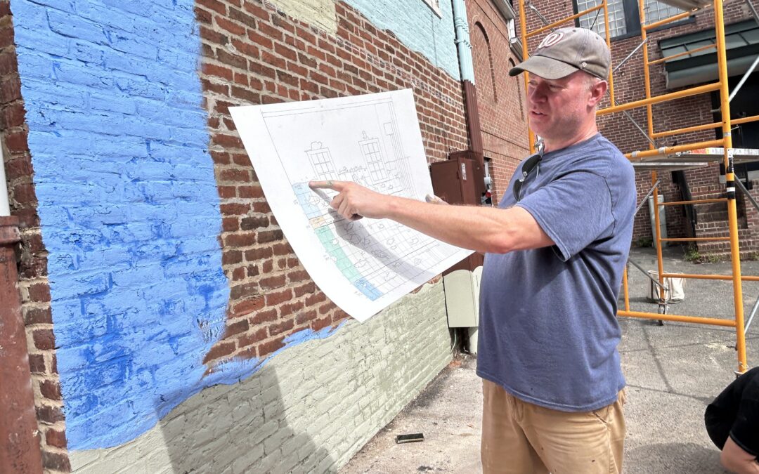 WATCH:  New downtown mural to highlight Fredericksburg’s flood history