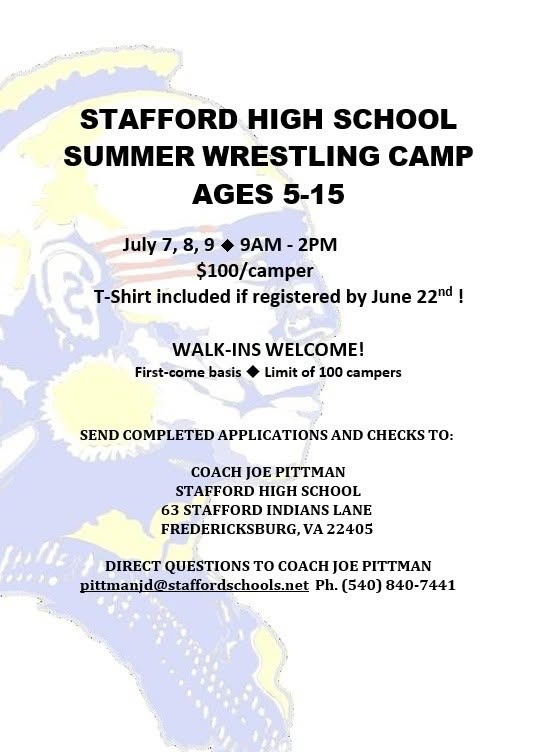 Stafford HS Youth Wrestling Camp