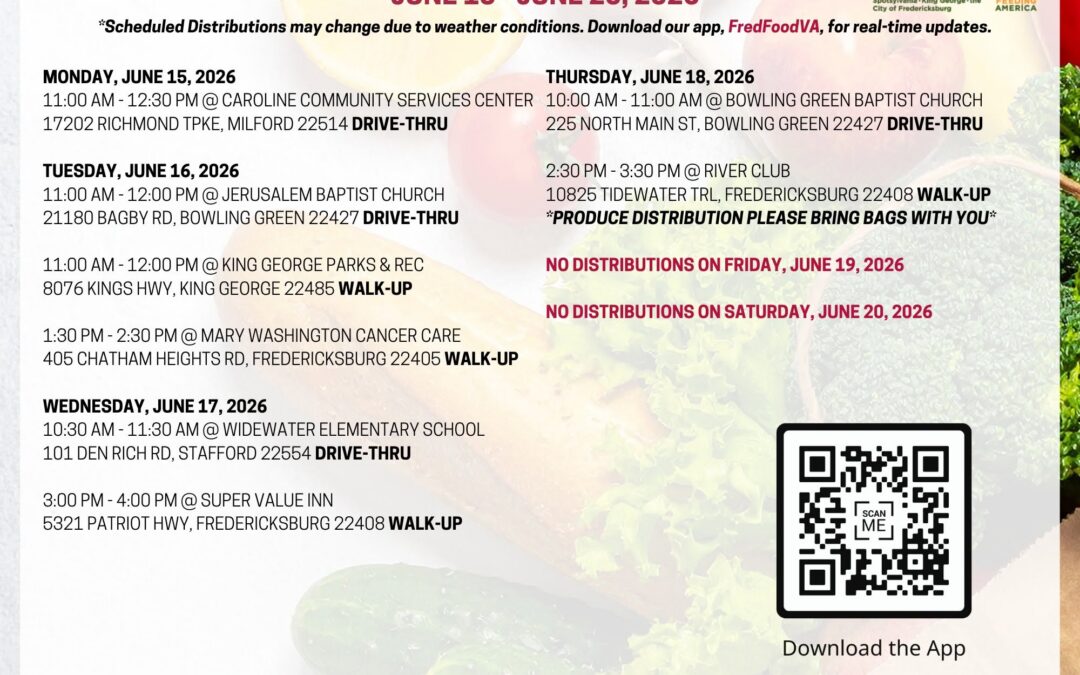 Food Bank distribution this week