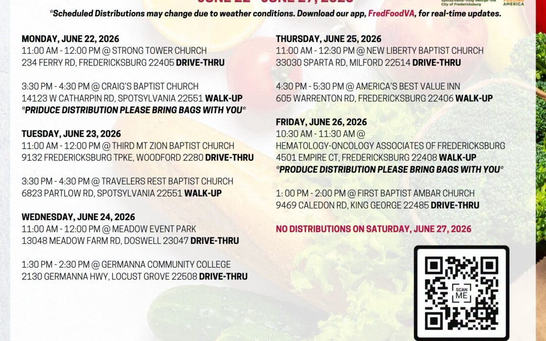 Food Bank distribution this week
