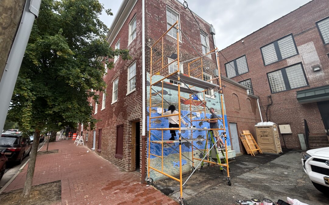 WATCH/PHOTOS:  Historic floods, river wildlife and Gary the Goose coming together in new mural
