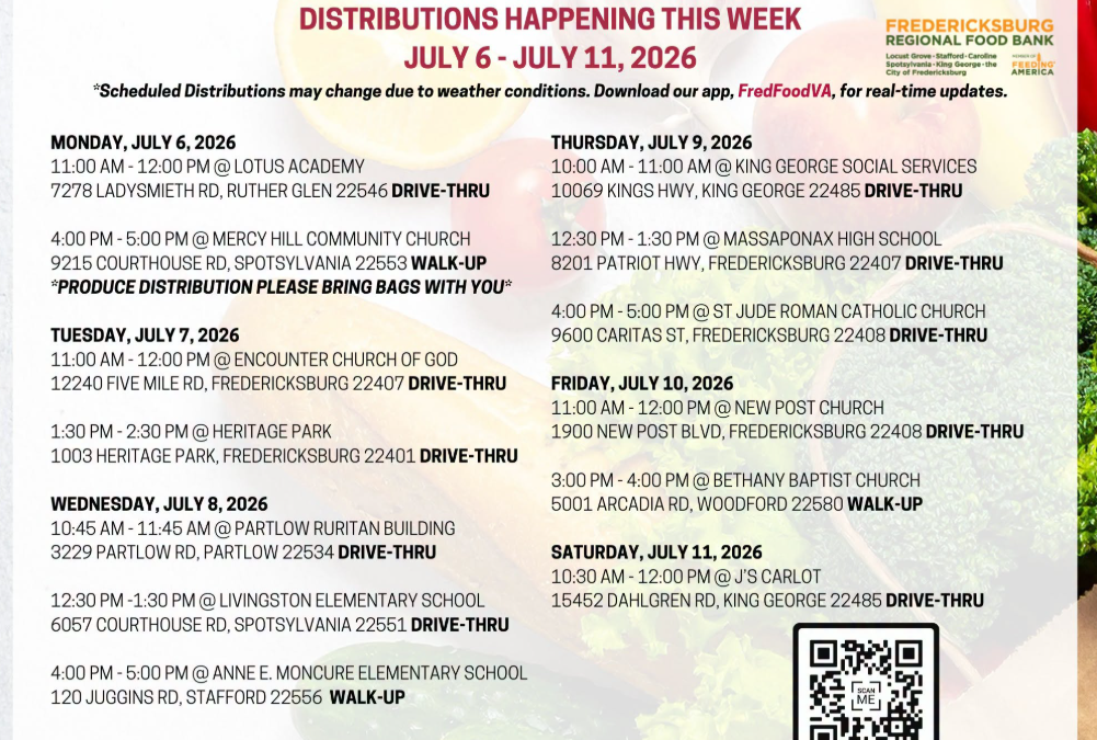 Food Bank distribution this week