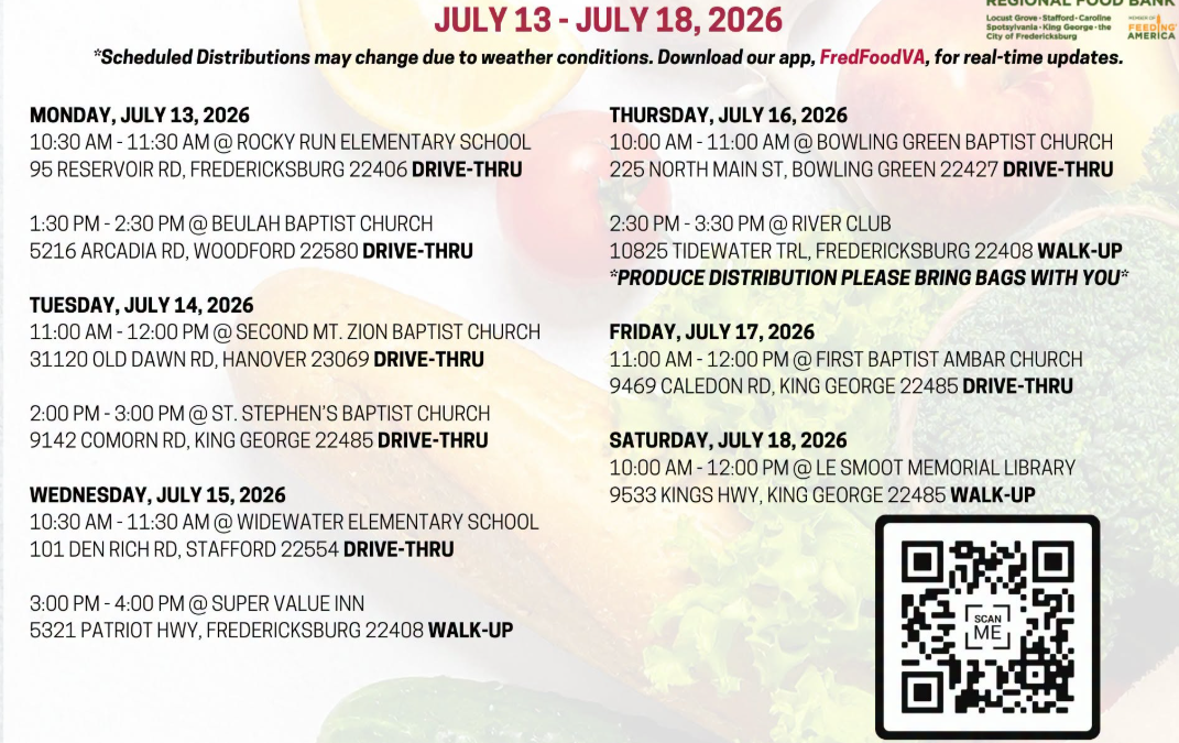 Food Bank distribution this week