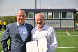 Not something you see Often: UMW dedicates press box to longtime sports information director