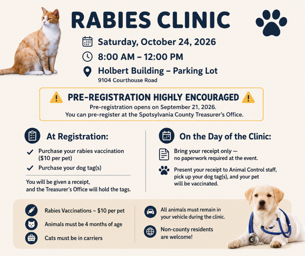 2026 Spotsylvania Rabies Clinic