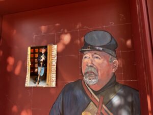 WATCH/PHOTOS: Artist uses warm day to move ahead with Civil War soldier painting at Goolrick’s